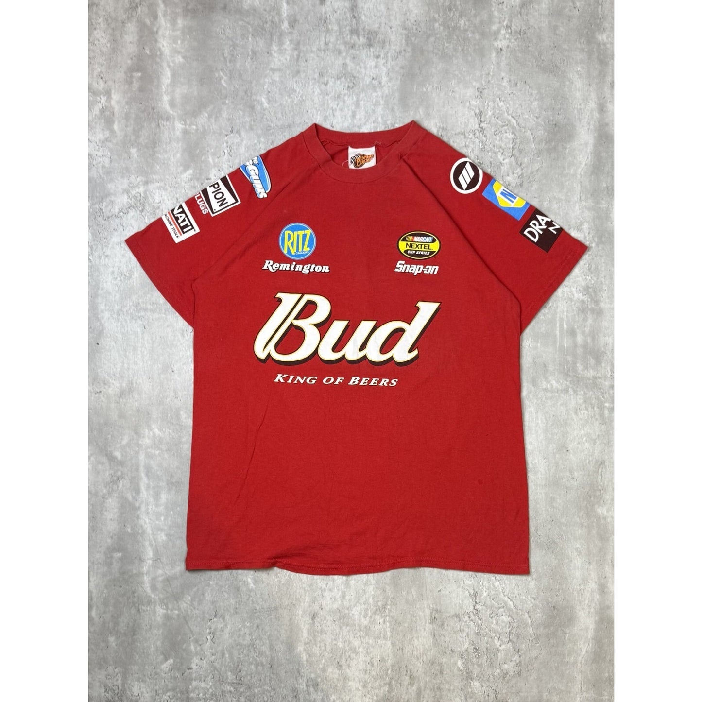 Vintage Dale Earnhardt Jr #8 Nascar Budwesier King Of Beers T-Shirt Size Large