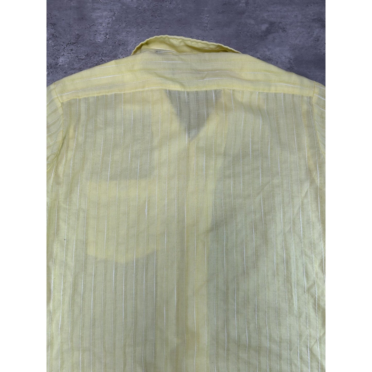 Vintage 80s/90s Arrow Striped Lightweight Single Pocket Button Up Shirt Sz Med