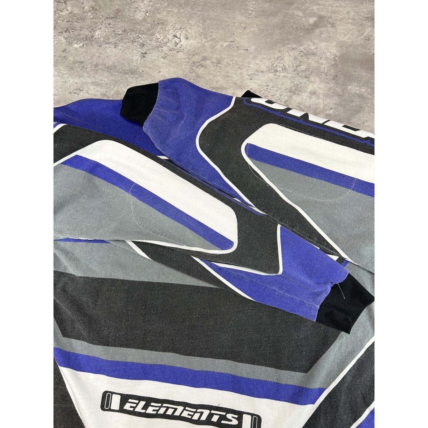 Vintage 90s Oneal Spellout Long Sleeve Cropped Motocross Jersey Size Medium