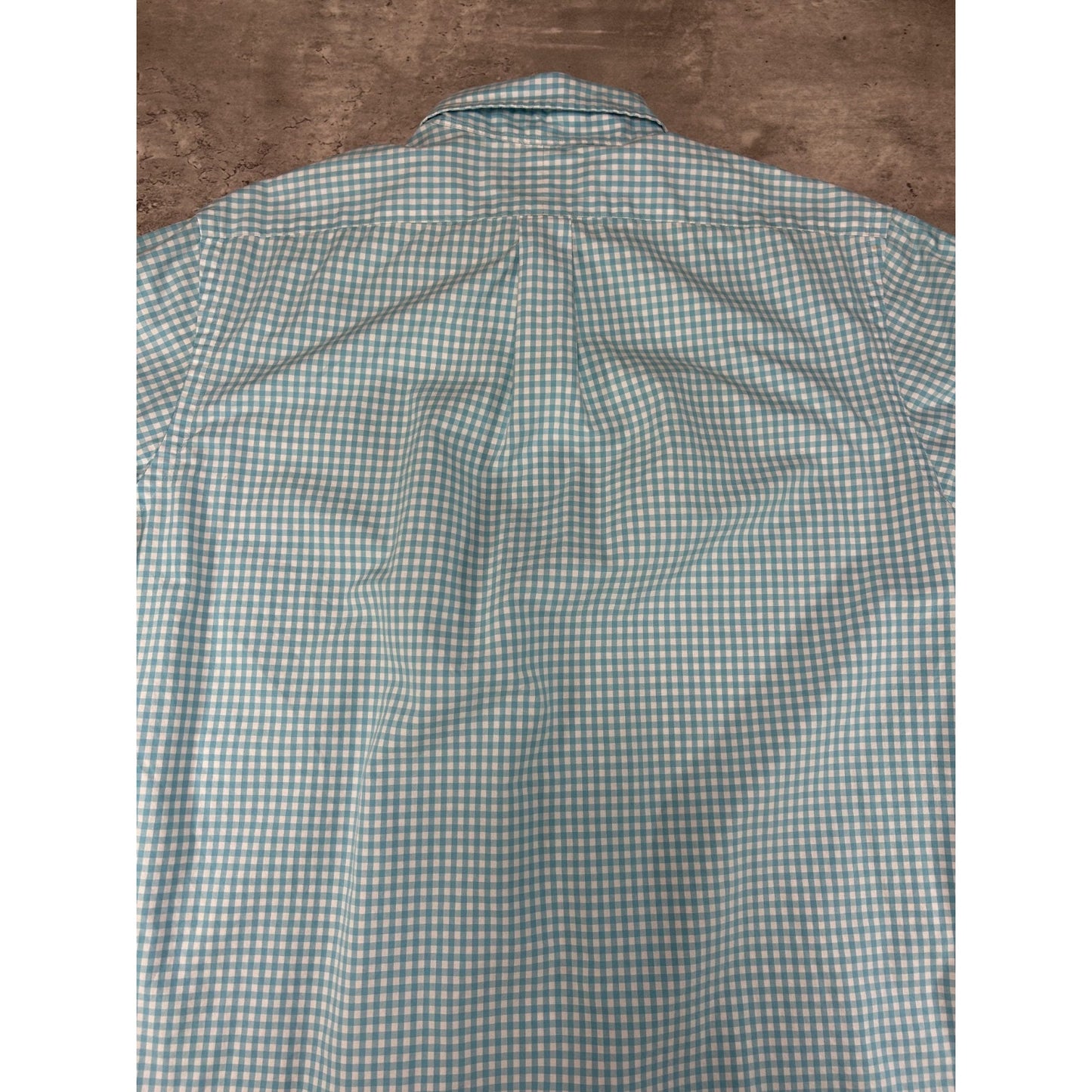 Polo Ralph Lauren Plaid Print Long Sleeve Button Up Shirt Size Large Blue/White