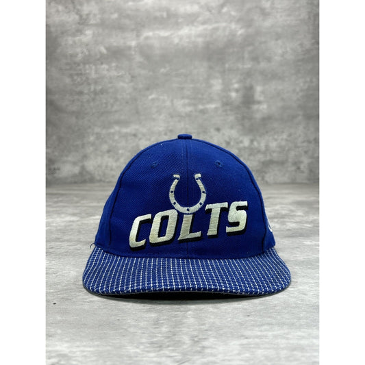 Vintage 90s Indianapolis Colts NFL Logo Athletics Embroidered Strapback Hat OSFA