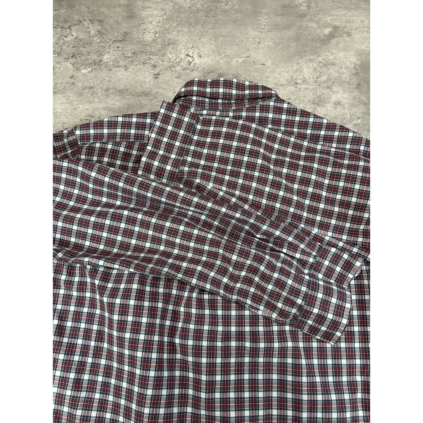 Polo Ralph Lauren Plaid Print Reworked Cropped Button Up Shirt Size Medium