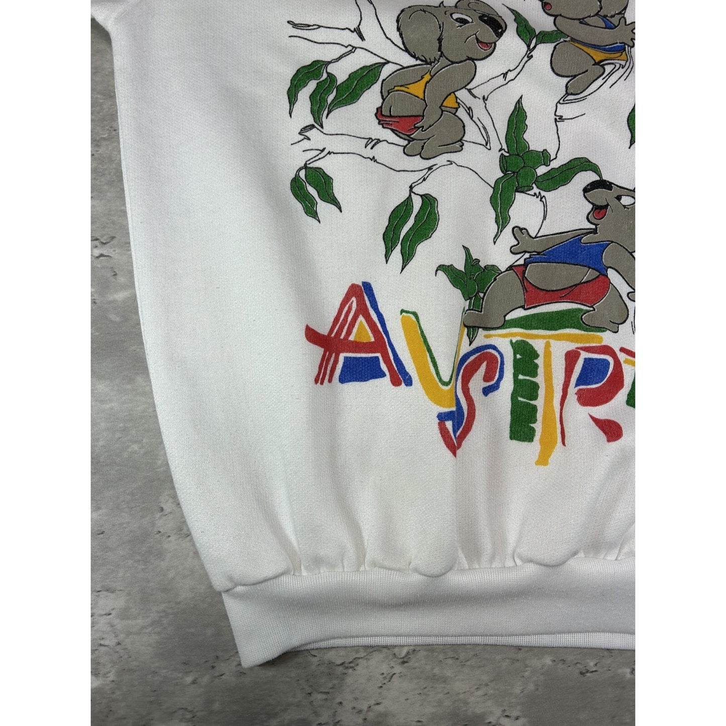 Vintage 90s Polo Australia Cartoon Koala Animal Graphic Sweatshirt Size XL