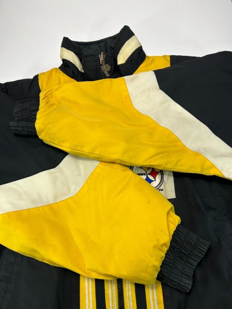 Vintage 90s Pittsburgh Steelers NFL Reversible Pro Player Jacket Size Large