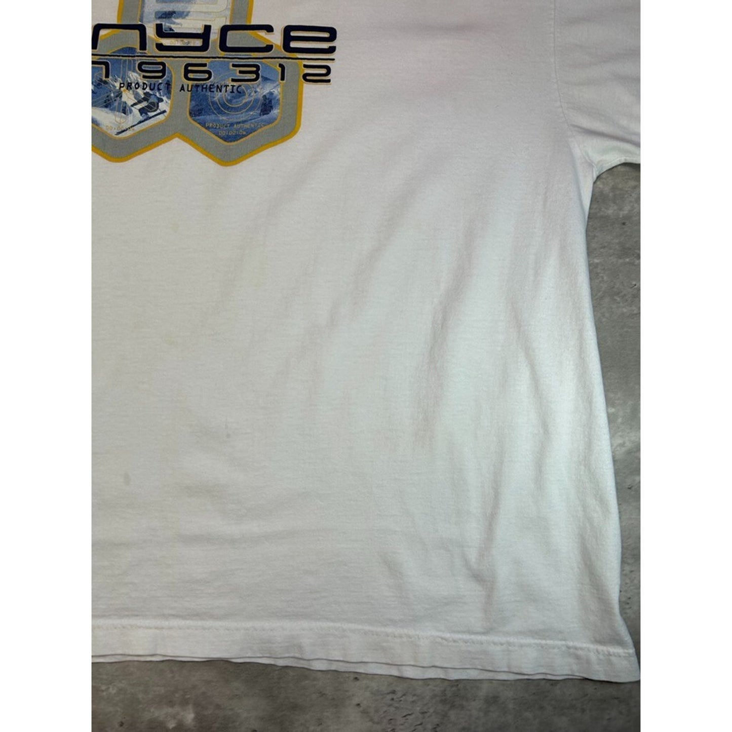 Vintage Y2K Enyce RN96312 Spellout Graphic Long Sleeve T-Shirt Size XXL White