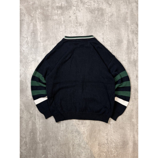 Vintage 90s Golf Classics Embroidered Cardigan Knit Sweater Size Large