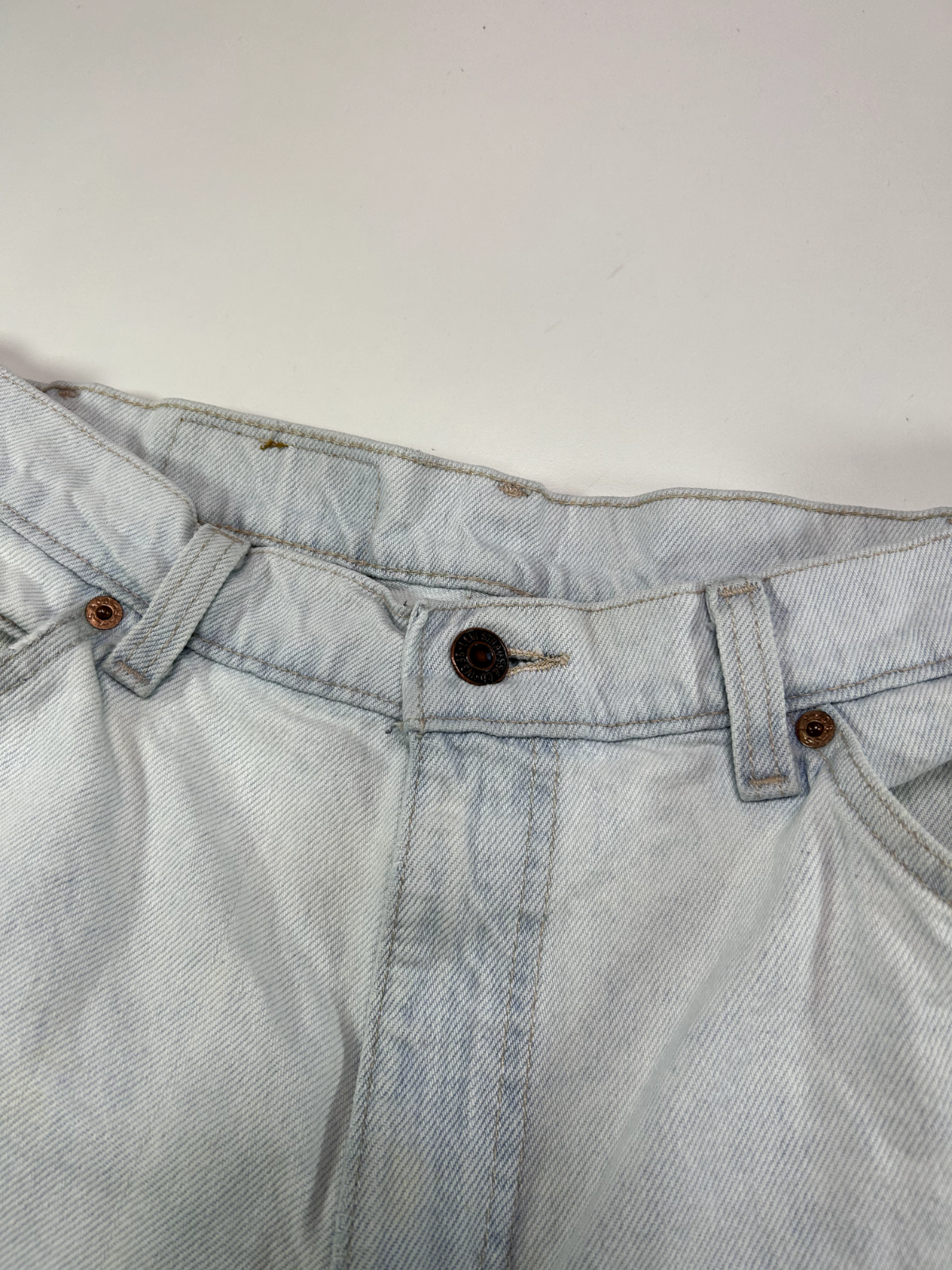 Vintage 80s Levis 550 Orange Tab Light Wash Denim Pants Size 33W