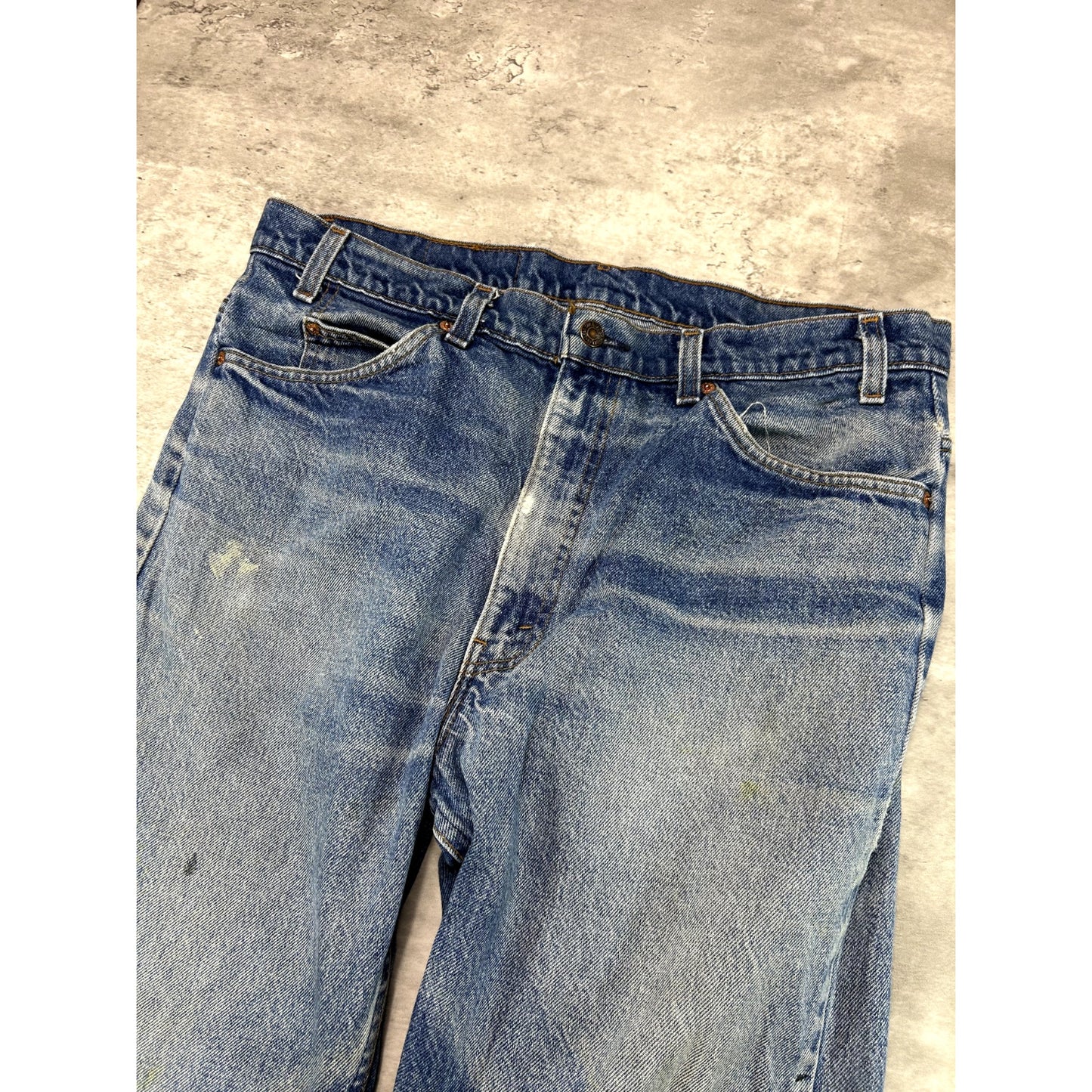 Vintage 80s/90s Levis Orange Tab Dark Wash Denim Pants Size 36W Blue