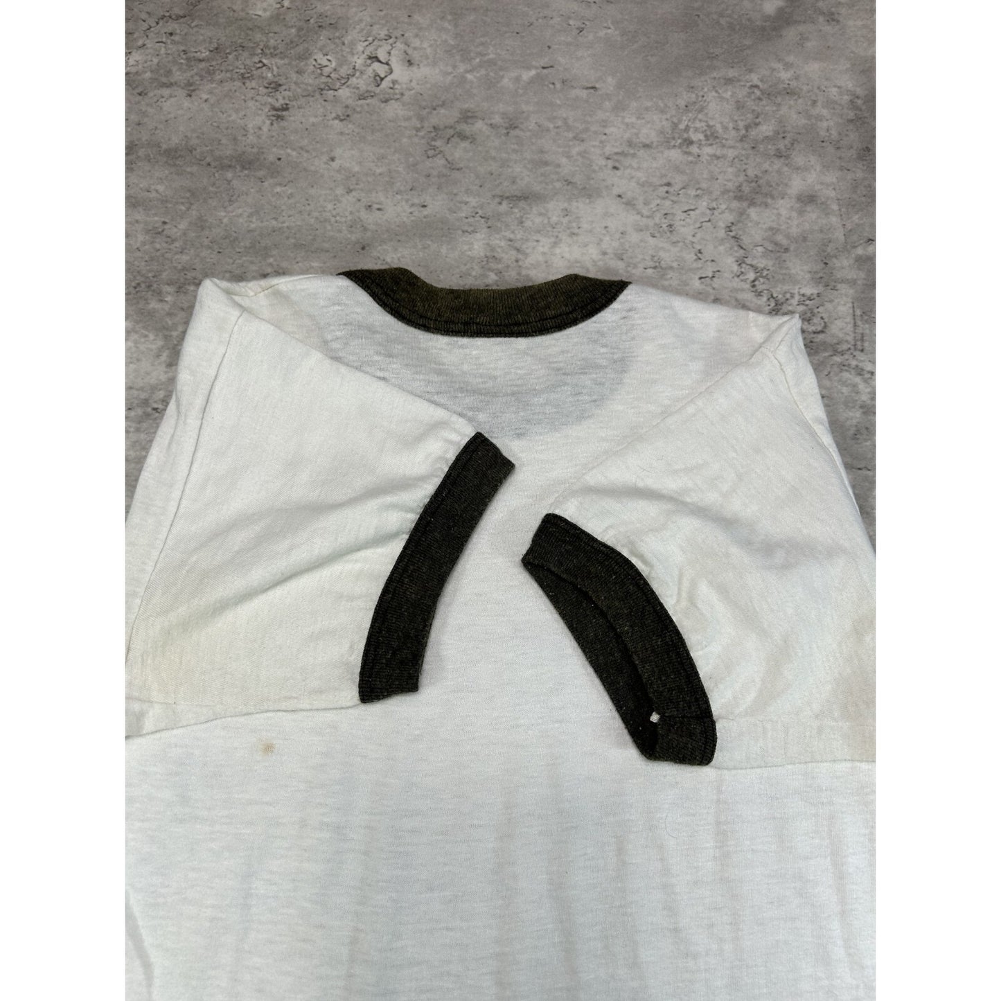 Vintage 80s Fitness Tech Computer Technology & Muscle Ringer T-Shirt Size Small