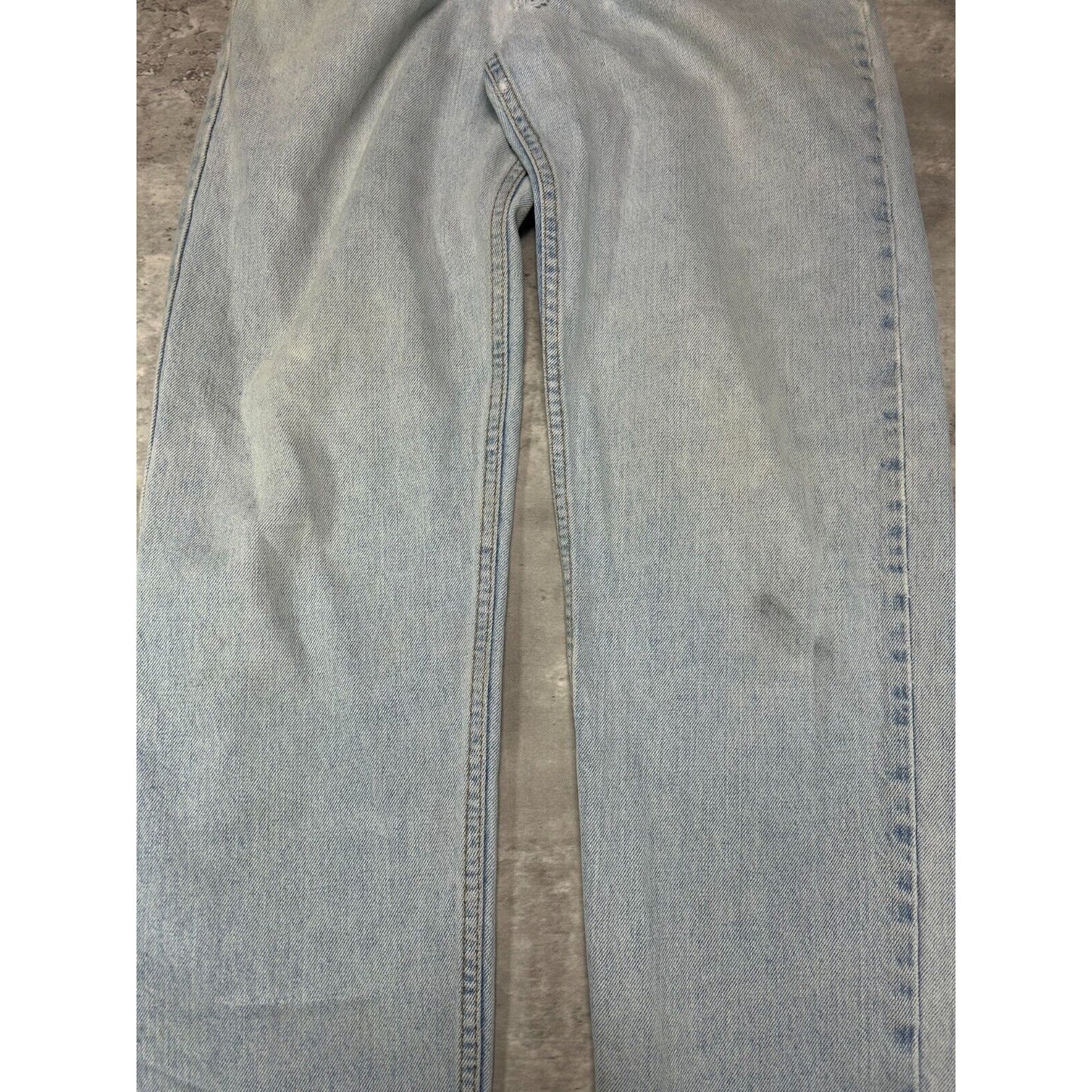 Vintage 90s Levis 550 Red Tab Relaxed Fit Light Wash Pants Size 30 Blue