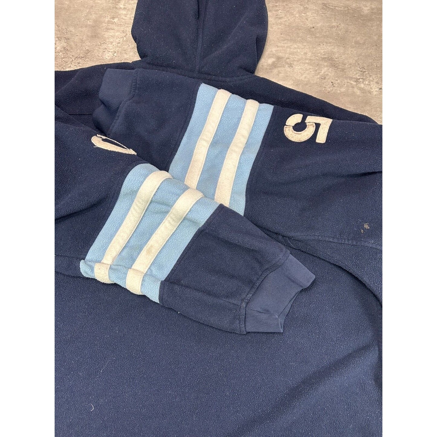 Vintage Y2K FUBU Sport Series 1/4 Zip Hooded Fleece Sweatshirt Size XXL Blue