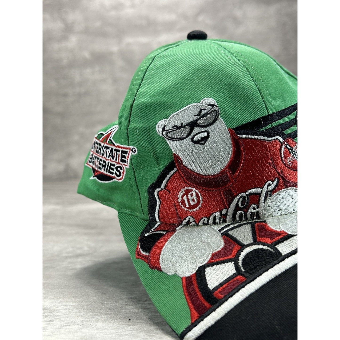 Vintage 90s Bobby Labonte #18 Nascar Interstate Racing Snapback Hat OSFA