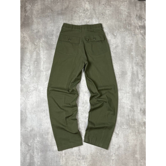 Vintage 1990s US Military OG-107 Trouser Style Army Pants Size 28 Green