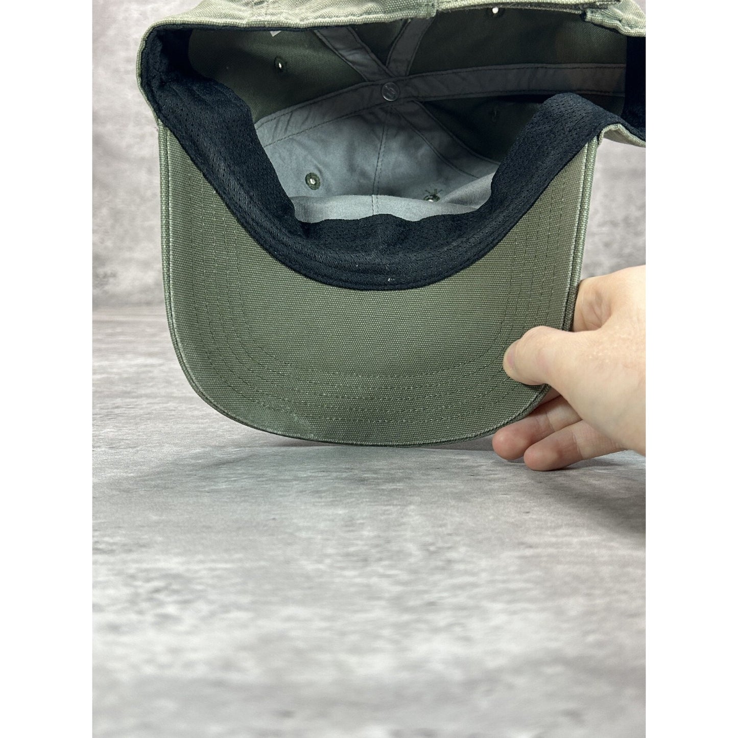 Vintage Carhartt Canvas Workwear Embroidered Patch Strapback Hat OSFA