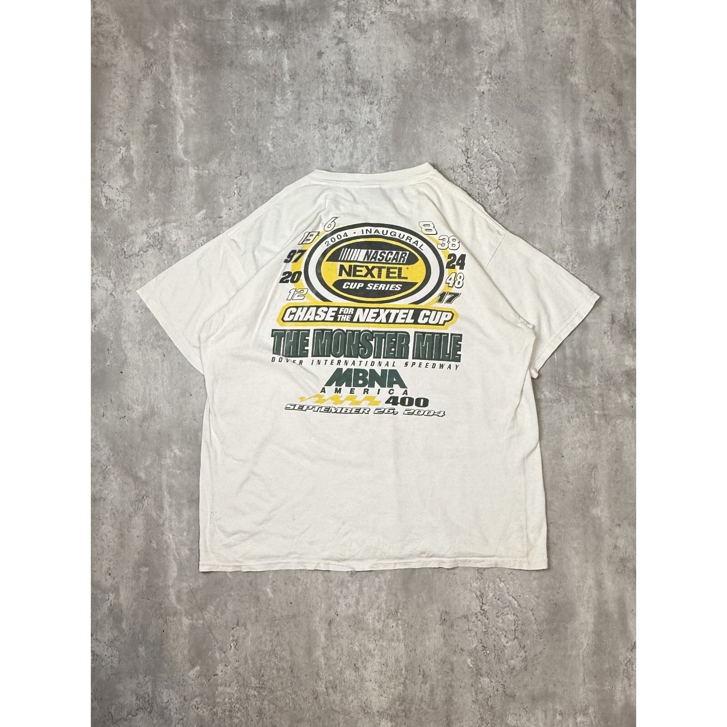 Vintage 2004 The Monster Mile Nascar Nextel Cup Series T-Shirt Size XL White