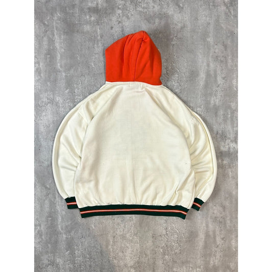 Vintage 90s Miami Hurricanes NCAA Starter Double Hood Sweatshirt Size XL