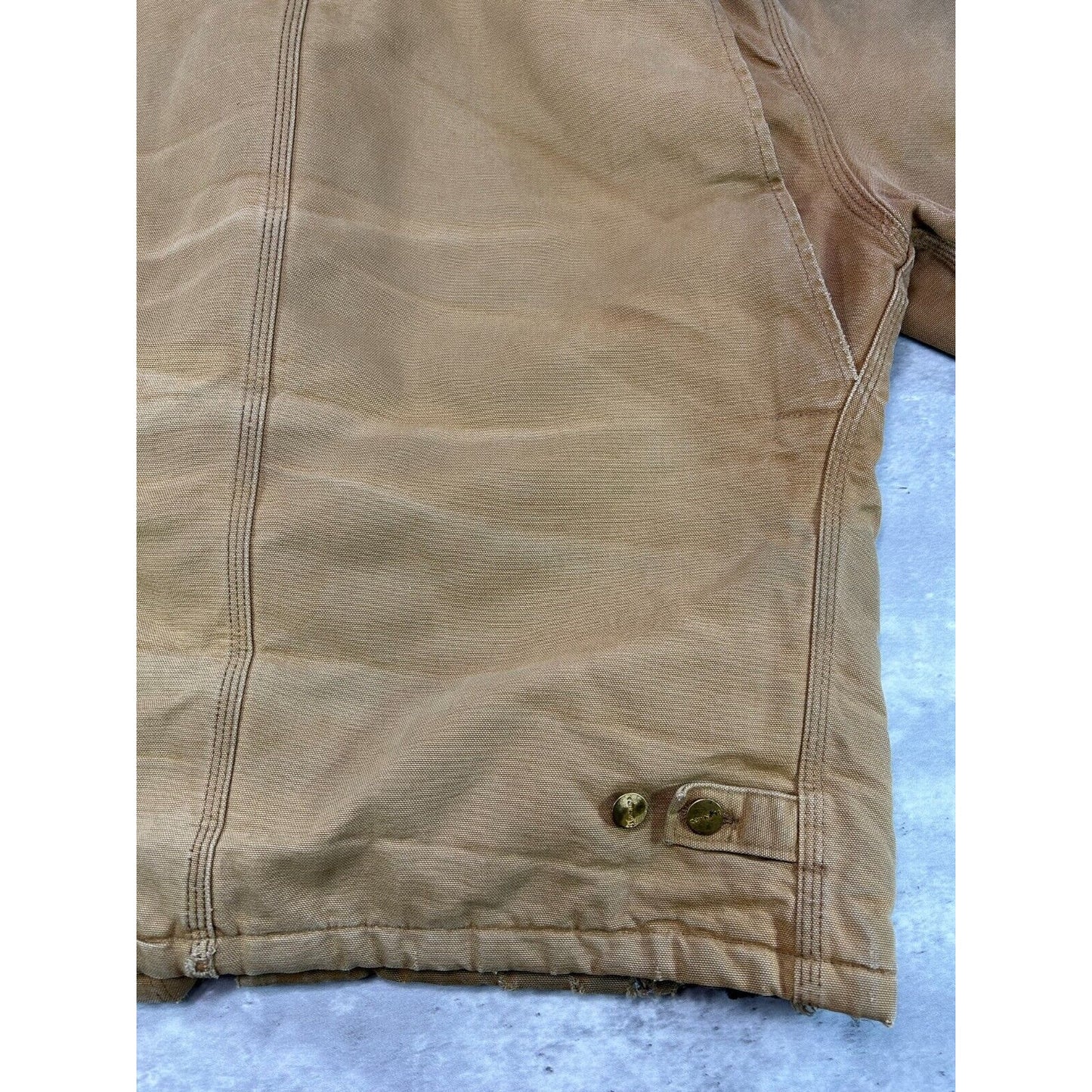 Vintage Carhartt Quilted Lined Canvas Workwear Cropped Arctic Jacket Size XL