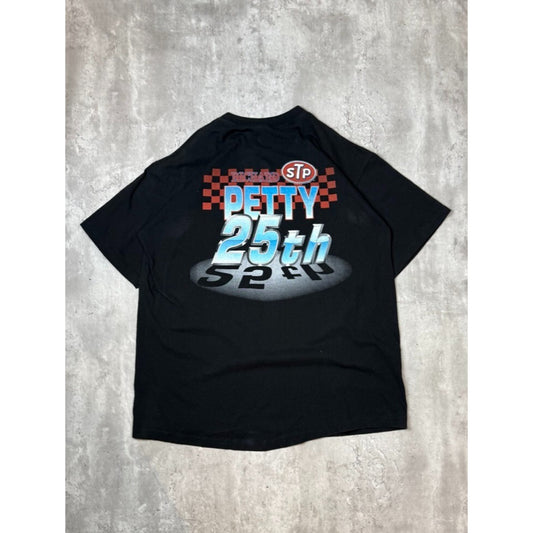 Vintage Richard Petty STP Racing Nascar Graphic T-Shirt Size 2XL Black