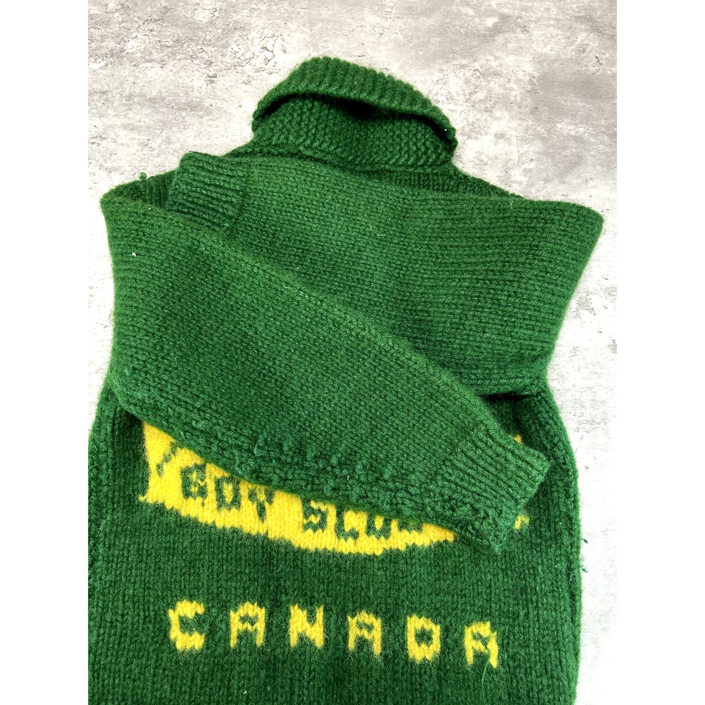 Vintage 70s/80s Boy Scouts Of Canada Full Zip Cowichan Knit Sweater Size S YOUTH