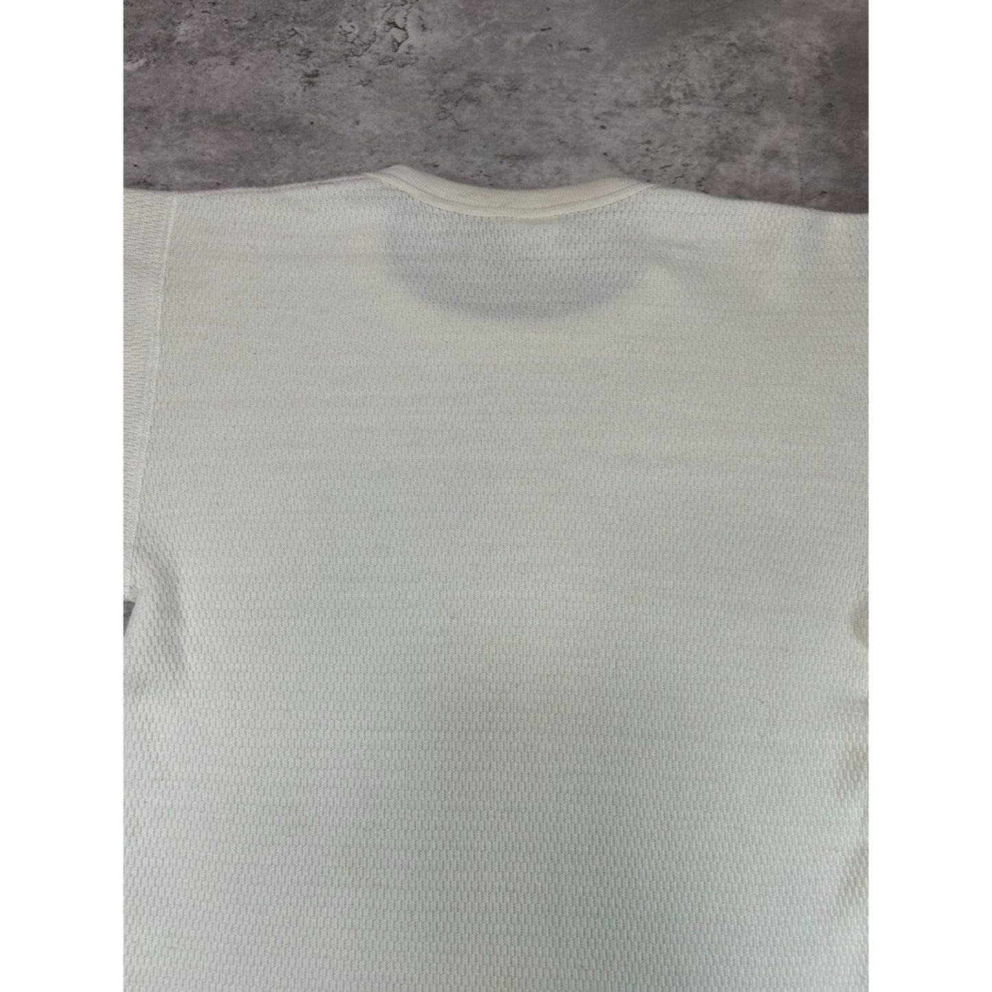 Vintage 1970s Heat Lok Thermal Print Long Sleeve T-Shirt Size Large Beige