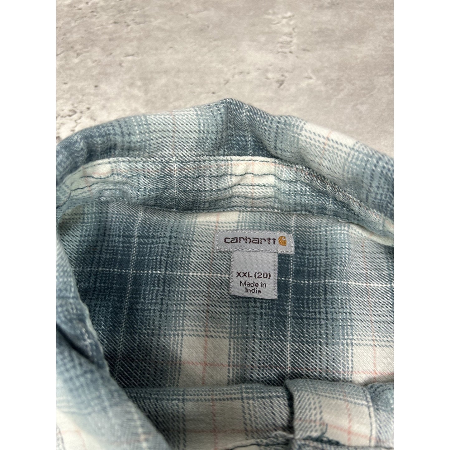 Vintage Womens Carhartt Workwear Plaid Long Sleeve Workwear Button Up Shirt 2XL