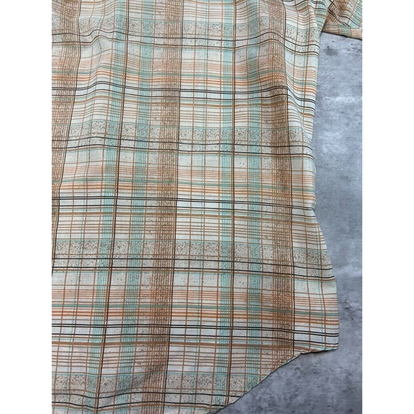 Vintage 1970s Sears Western Wear Pearl Snap Short Sleeve Button Up Shirt Medium