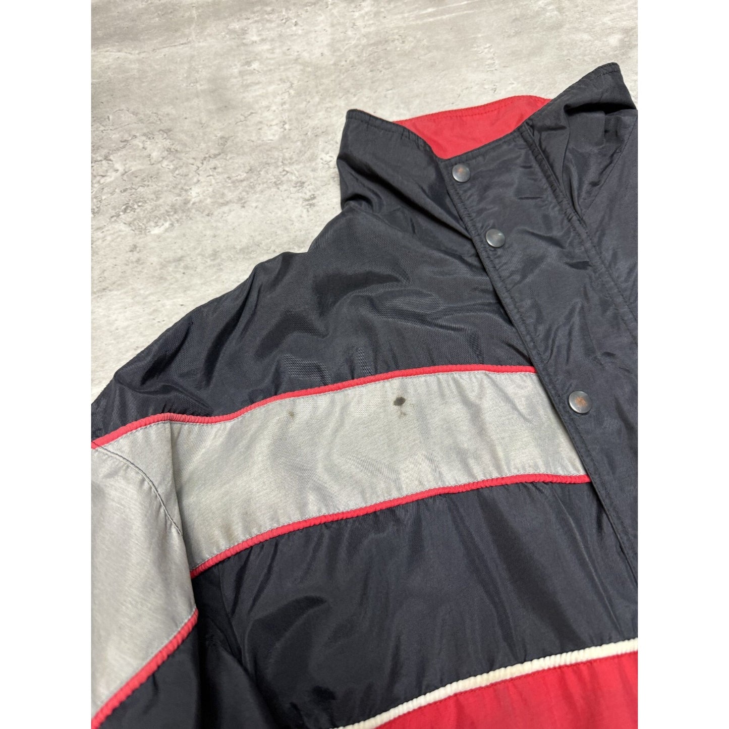 Vintage Nascar Racing Embroidered Logo Full Zip Nylon Windbreaker Jacket Sz 2XL