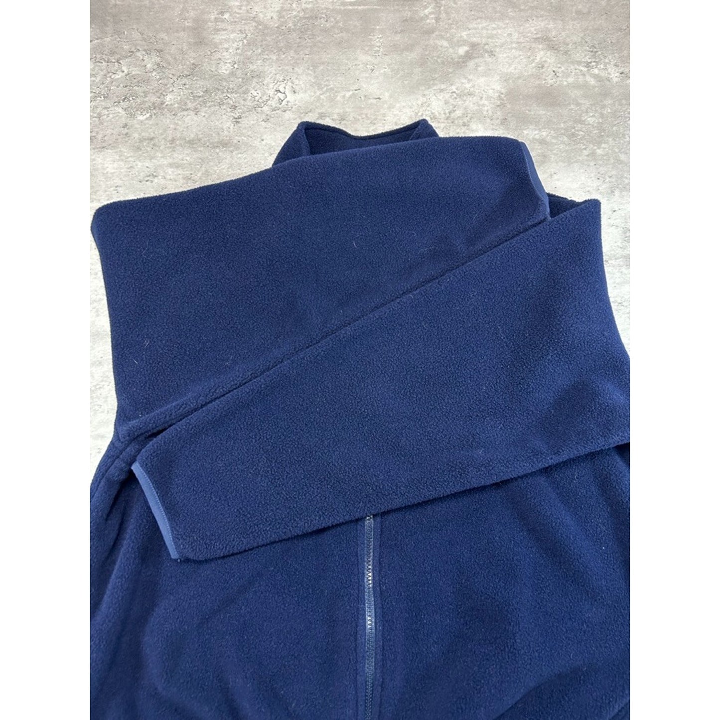 Vintage Womens L.L. Bean Full Zip Fleece Sweatshirt Size Large Blue