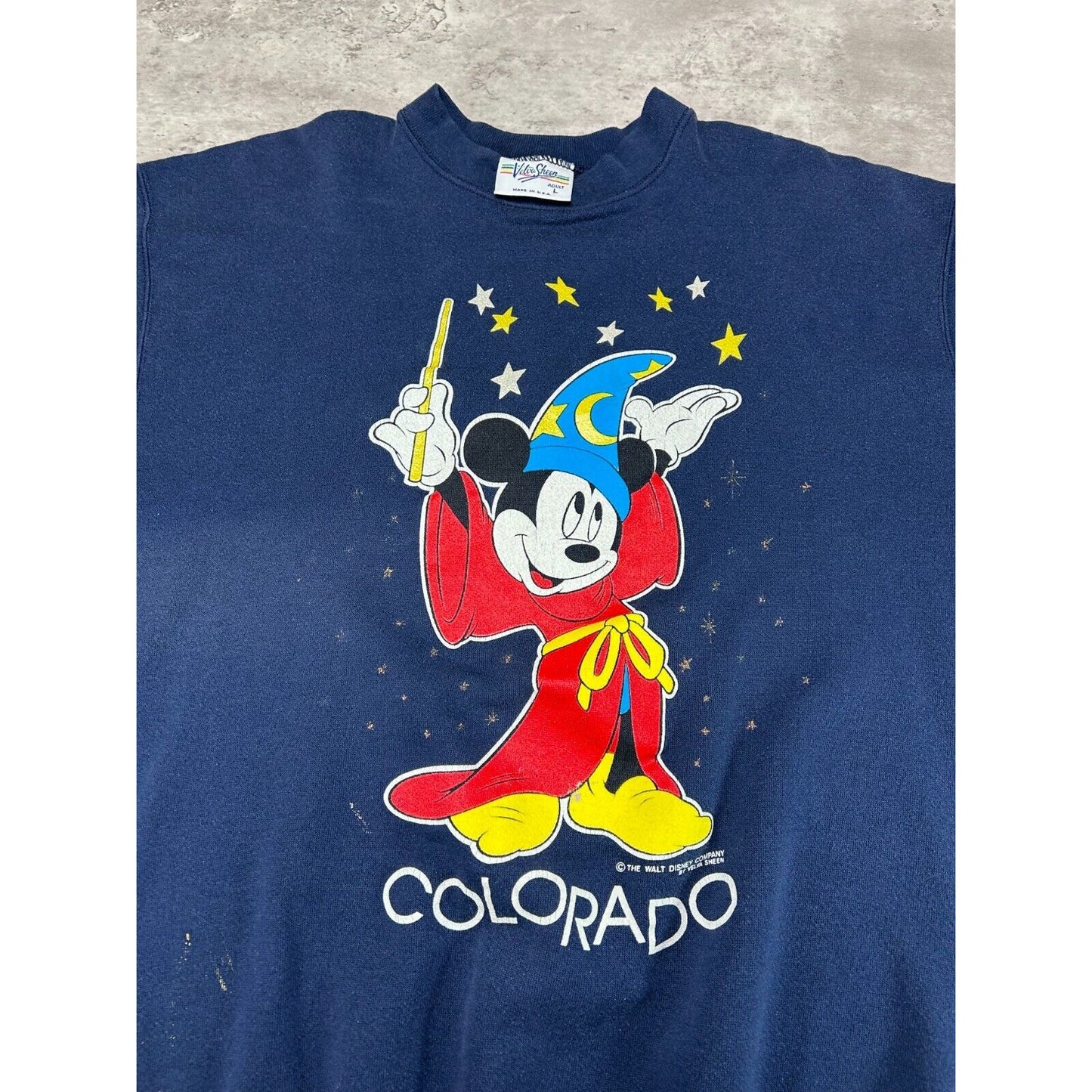 Vintage 80s/90s Disney Mickey Mouse Colorado Destination Sweatshirt Size Large