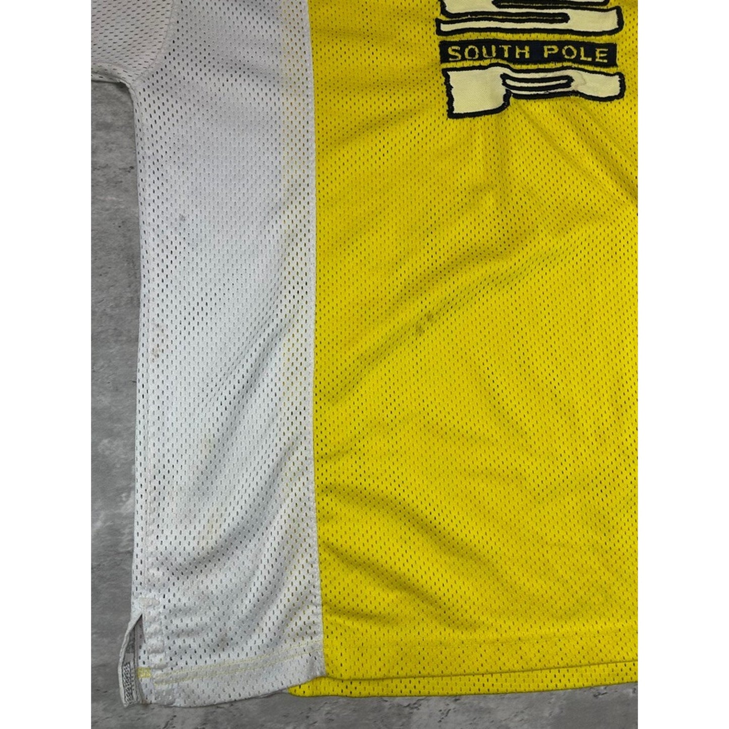 Vintage Southpole Embroidered Spellout 1/4 Button Rugby Jersey Size XL