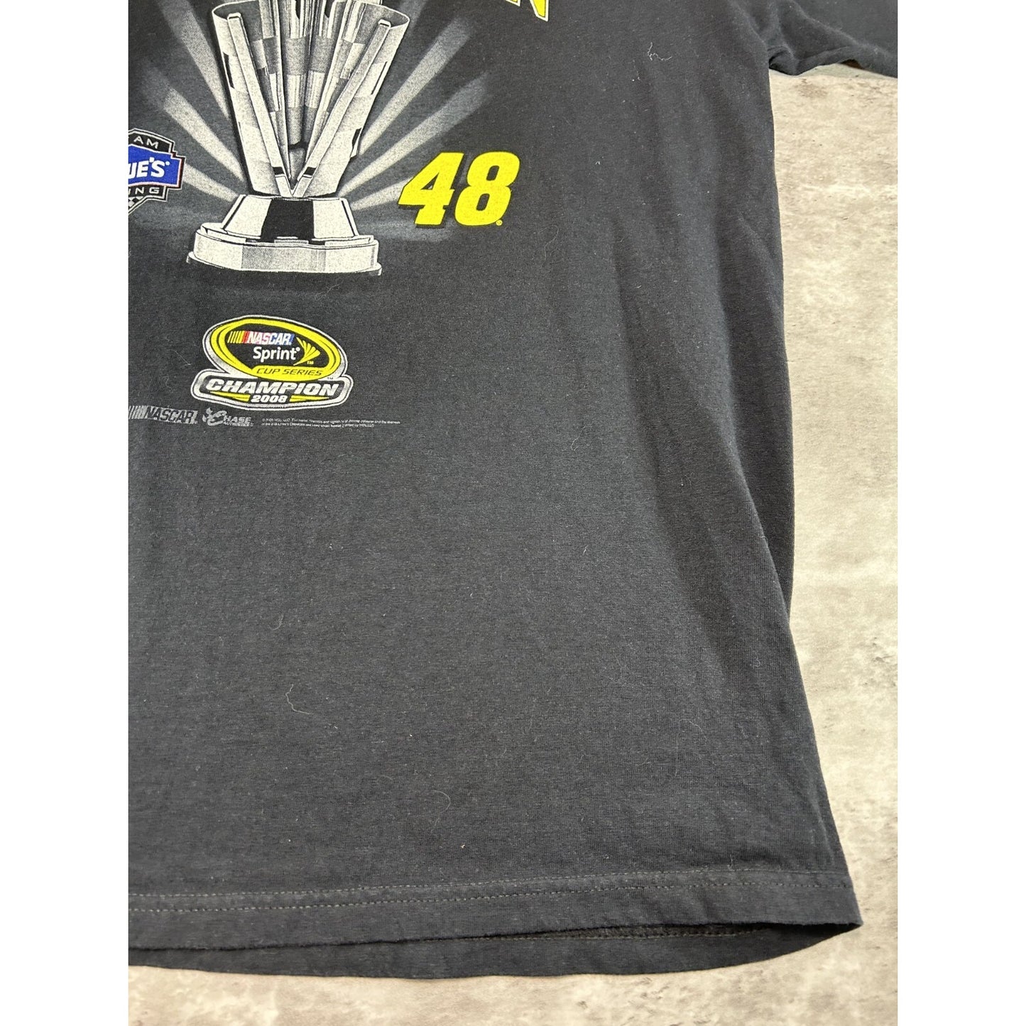 Jimmie Johnson #48 Nascar Three Time Sprint Cup Champion T-Shirt Size Large