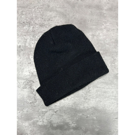 Vintage Carhartt Embroidered Patch Workwear Beanie Hat OSFA Black