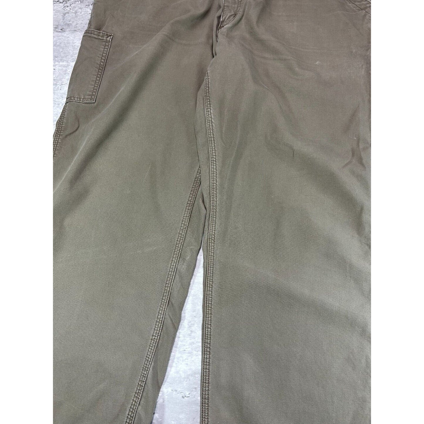 Carhartt Loose Fit Canvas Workwear Carpenter Pants Size 39 Brown