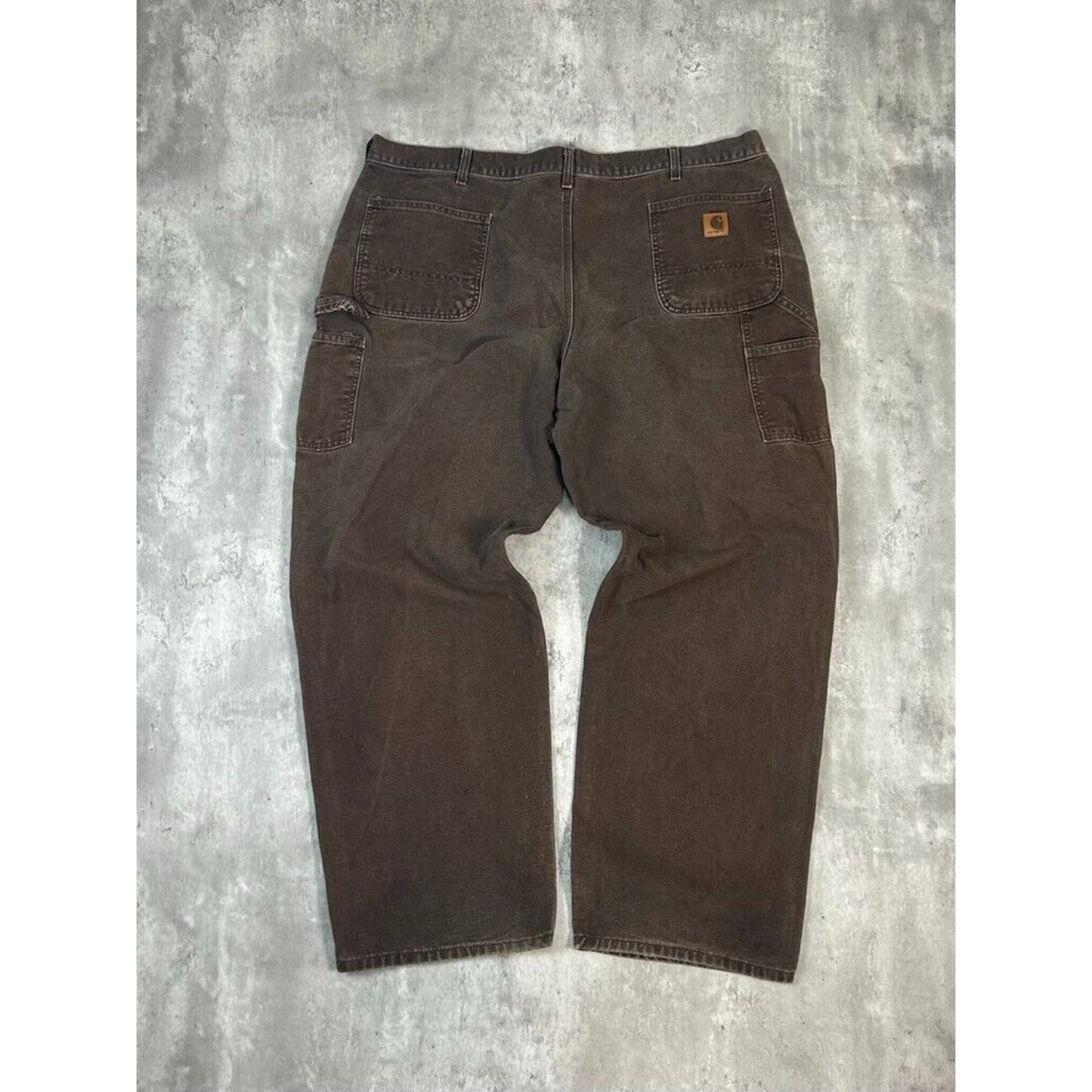 Vintage 90s Carhartt Original Dunagree Fit Canvas Work Wear Carpenter Pants Size 43W