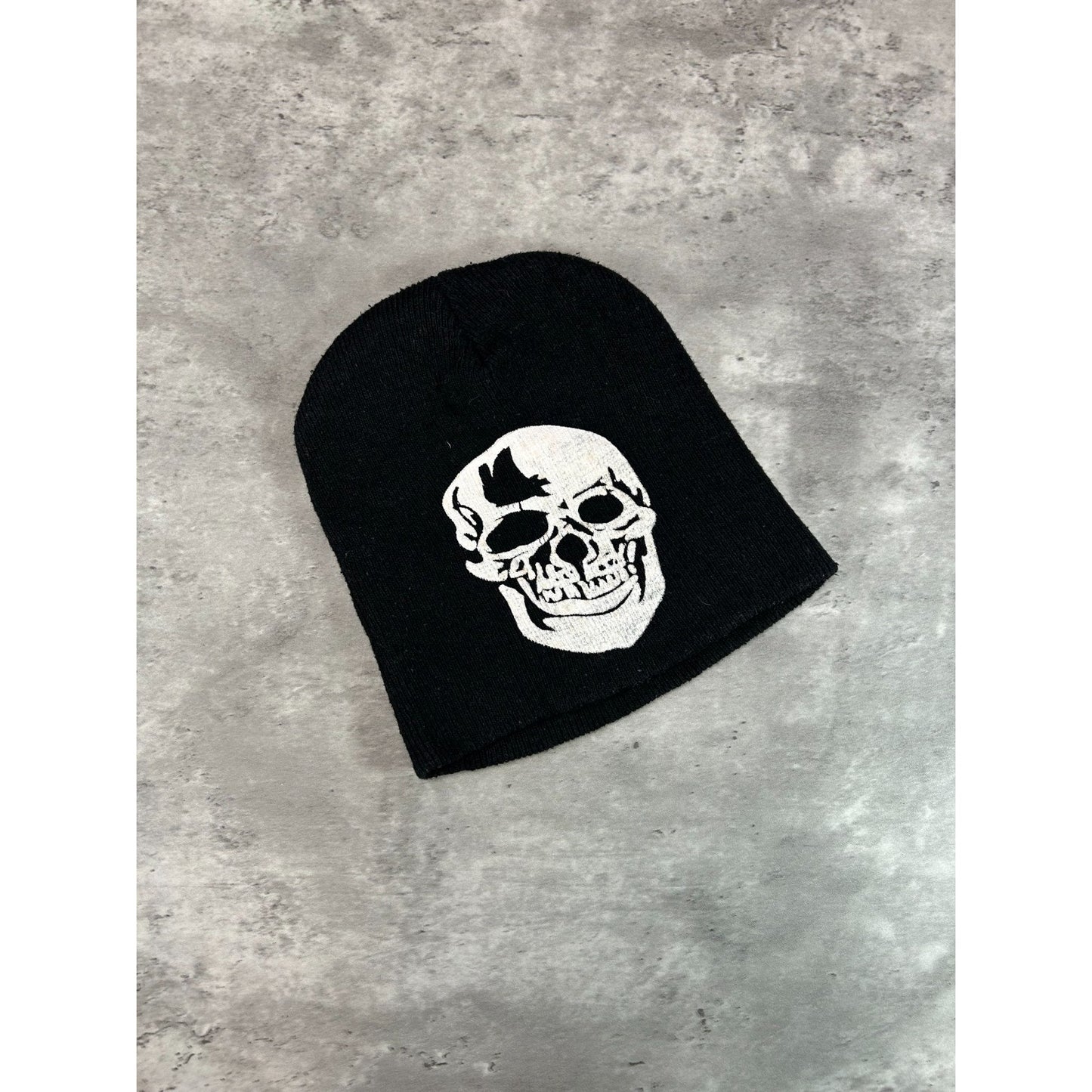 Vintage 2000s Skull Graphic Beanie Hat OSFA