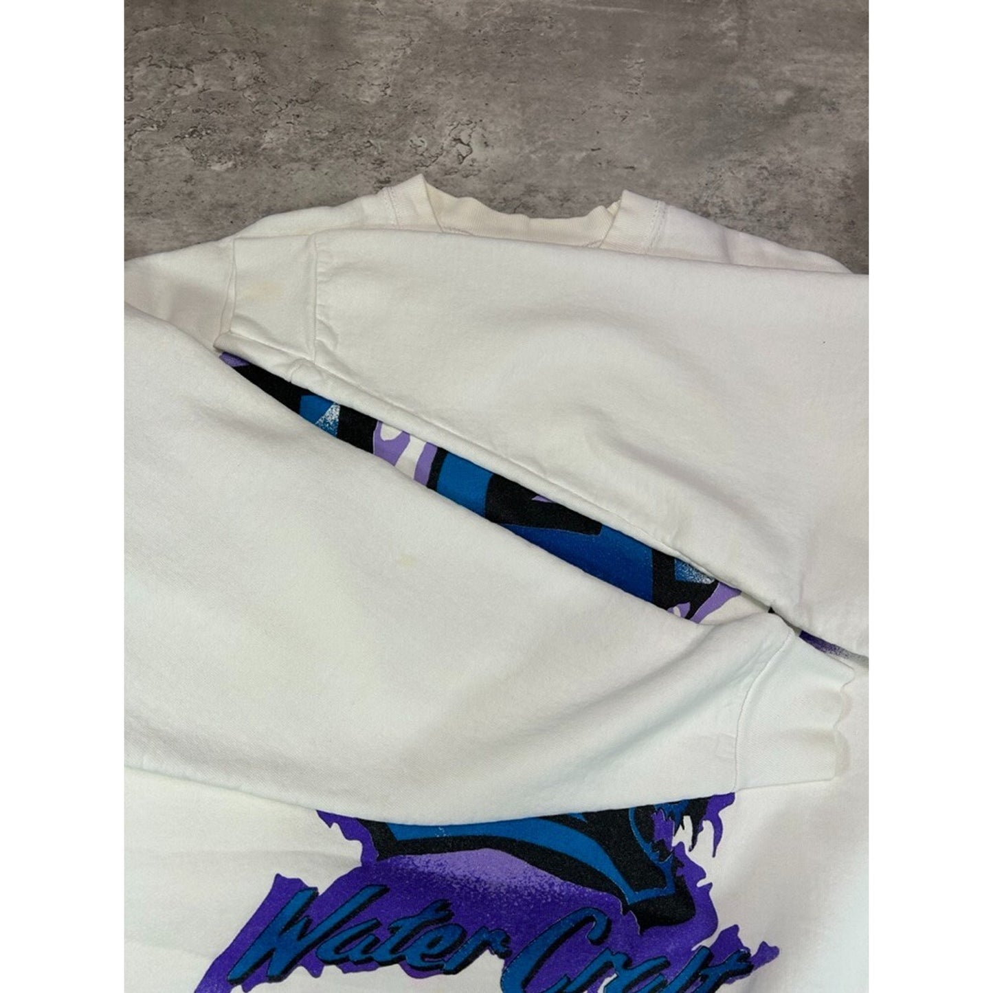 Vintage 90s Polaris Big Spellout Graphic Pullover Sweatshirt Size XL White