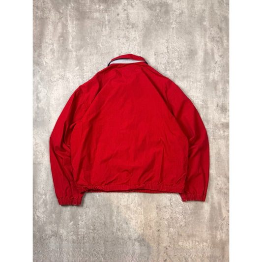 Vintage 90s Tommy Hilfiger Embroidered Crest Full Zip Harrington Jacket Size XL