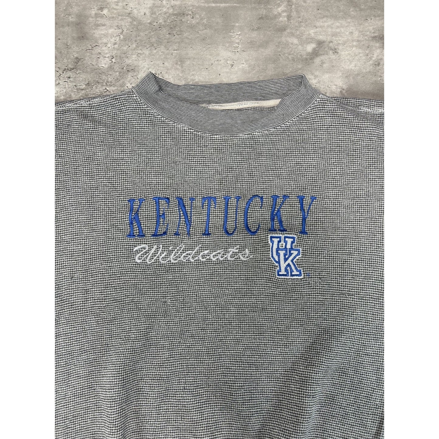 Vintage 90s Kentucky Wildcats NCAA Embroidered Spellout Sweatshirt Size 2XL
