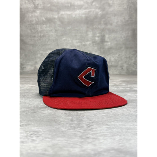 Vintage 80s/90s Cleveland Indians MLB Embroidered Trucker Snapback Hat OSFA