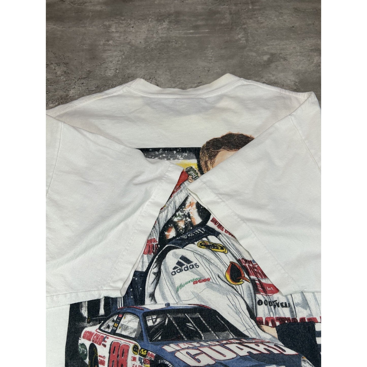 Dale Earnhardt Jr #88 Nascar Portrait Graphic Race T-Shirt Size XXL White