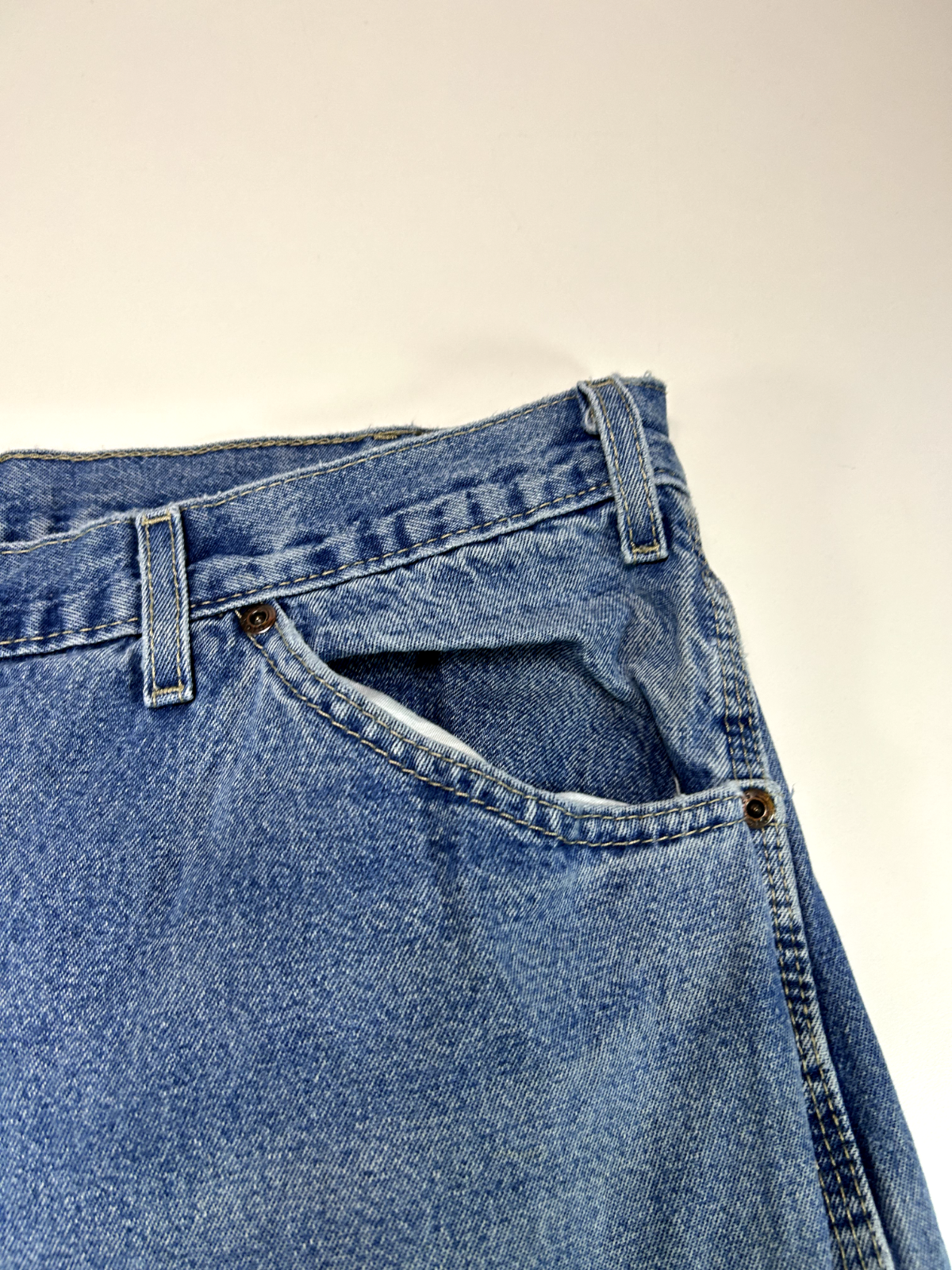 Vintage Dickies Light Wash Denim Work Wear Carpenter Pants 38W Size Blue