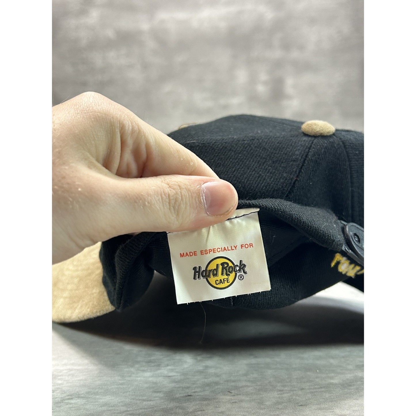 Vintage 90s Hard Rock Cafe Seoul Embroidered Logo Destination Snapback Hat OSFA