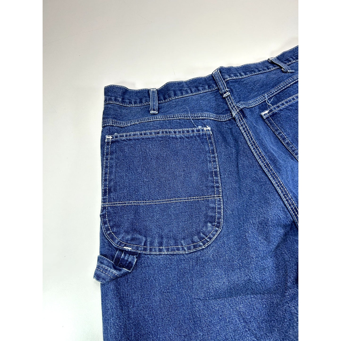 Vintage Dickies Dark Wash Denim Workwear Carpenter Pants Size 34 Blue