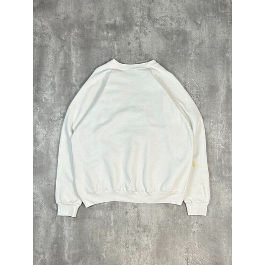 Vintage 80s/90s US Navy Full Speed Ahead Crest Graphic Sweatshirt Size XL White