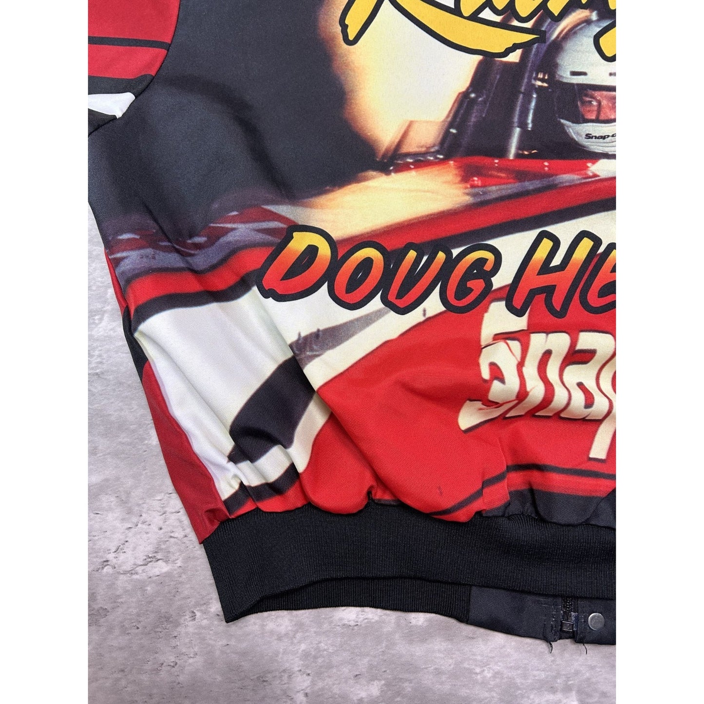 Vintage 90s Doug Herbert Snap On Racing All Over Print Full Zip Jacket Size XL