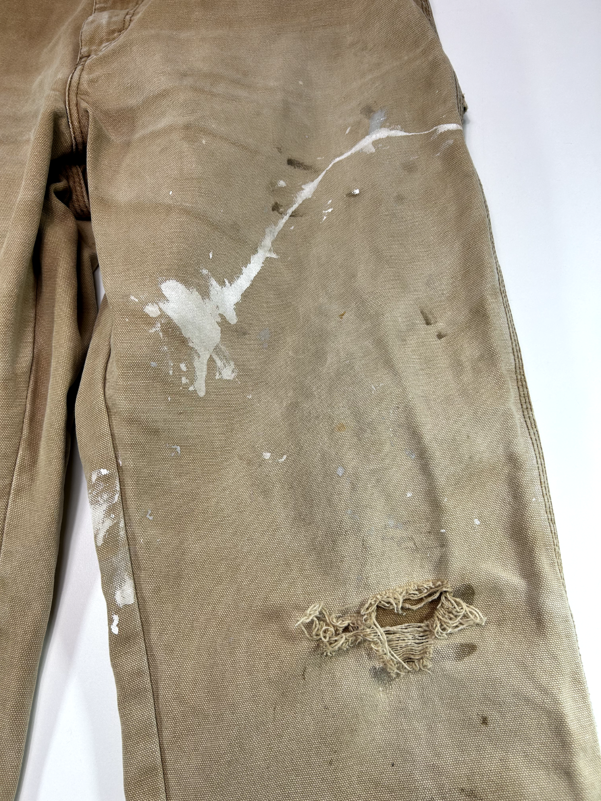Vintage Dickies Canvas Work Wear Carpenter Pants Size 32W Beige