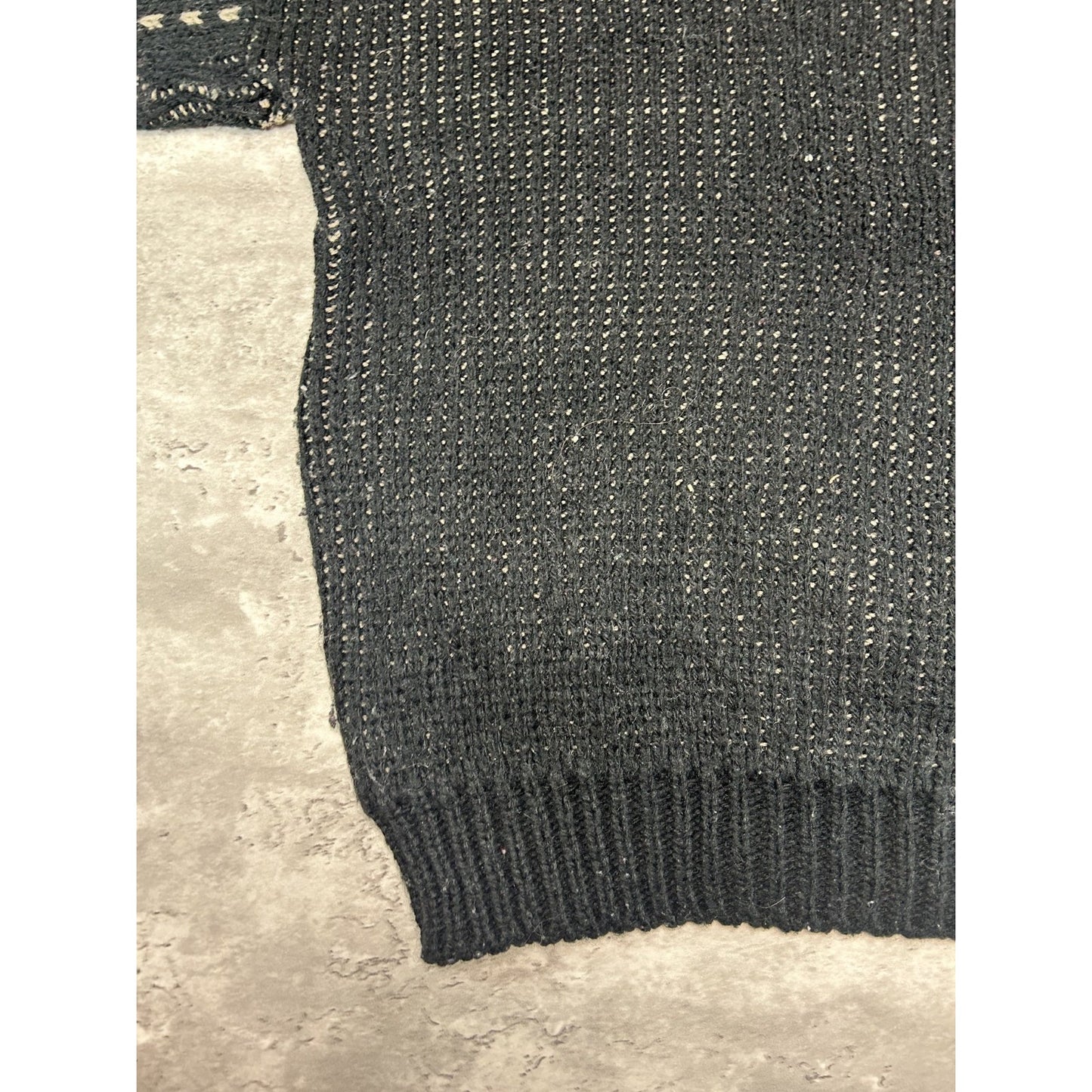 Vintage 90s Abstract Stripe Ribbed Pullover Knit Sweater Size Large