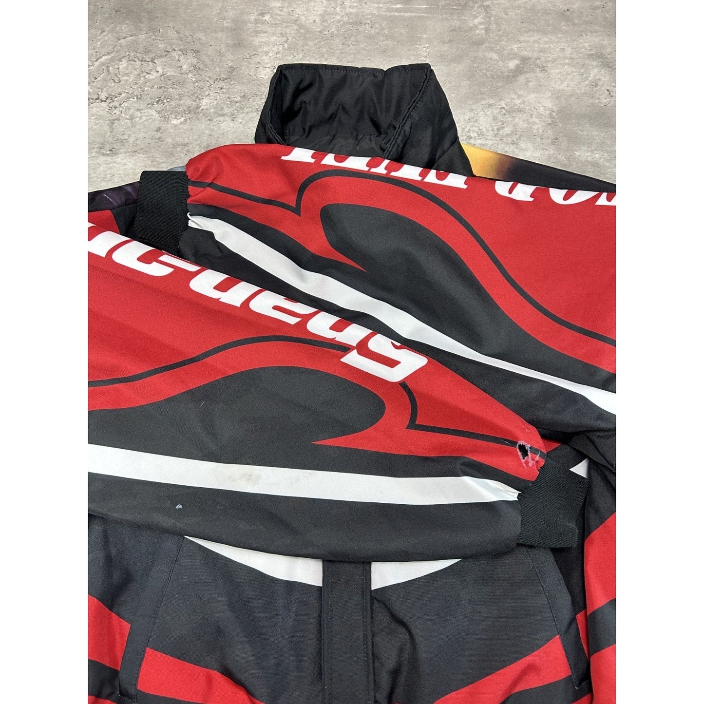 Vintage 90s Doug Herbert Snap On Racing All Over Print Full Zip Jacket Size XL