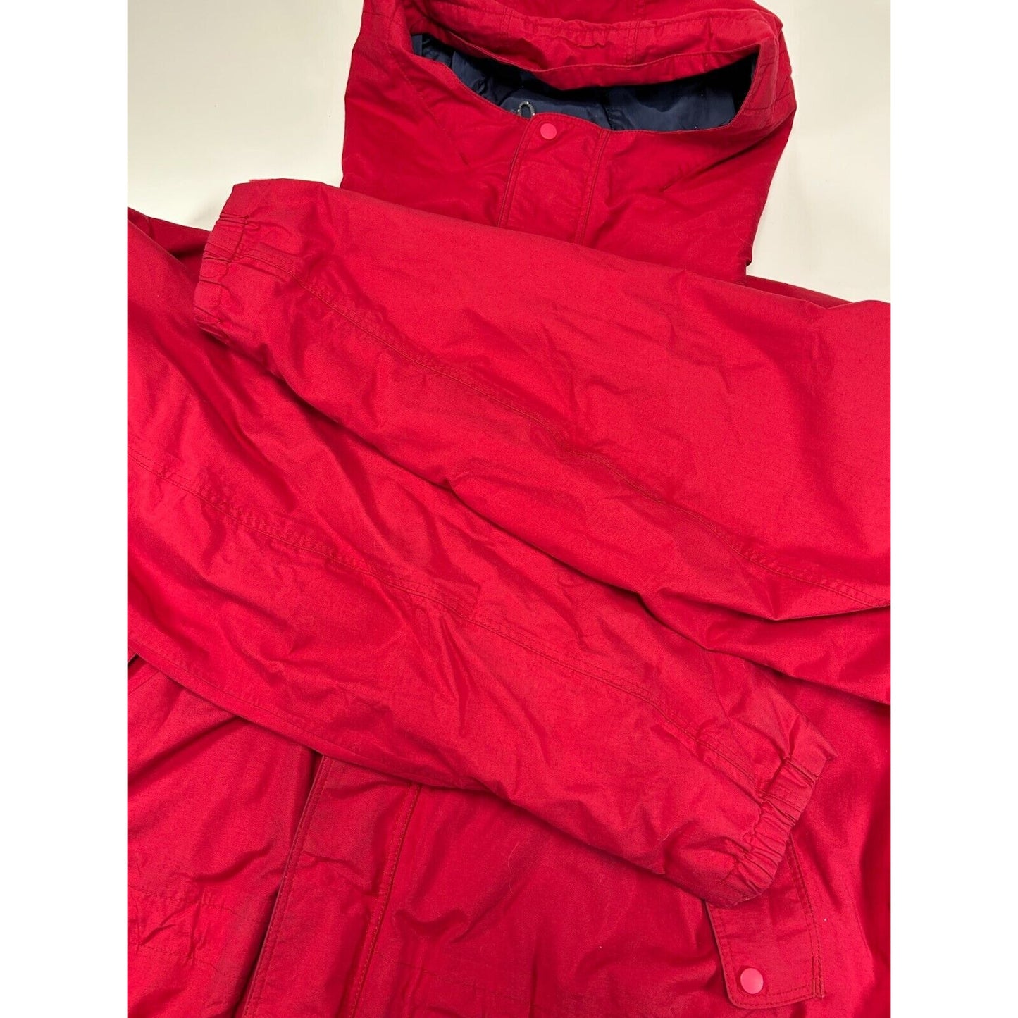 Vintage 80s/90s Patagonia Nylon Hooded Cinched Long Jacket Size XL Red