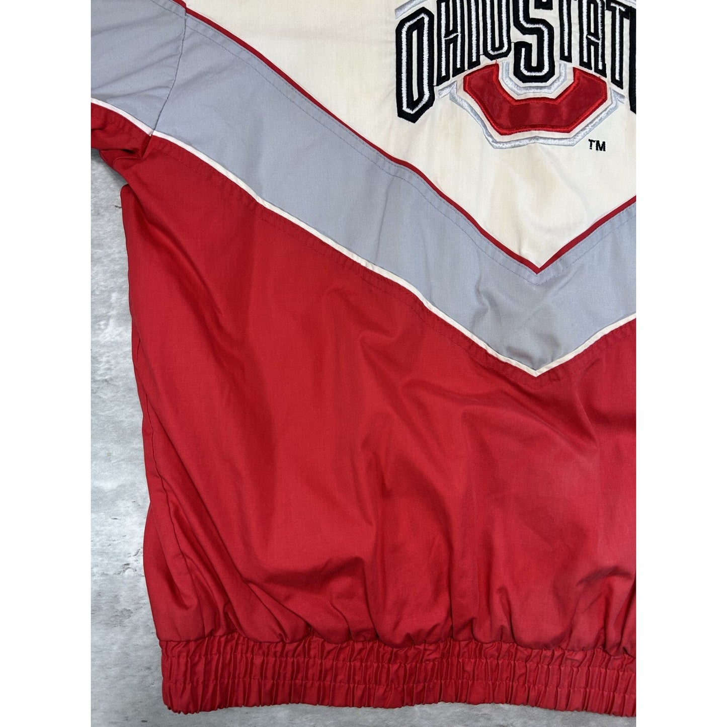 Vintage 90s Ohio State Buckeyes NCAA Starter Arm Spellout Jacket Size Medium